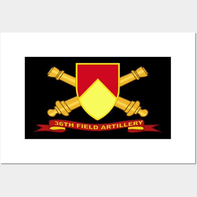 36th Field Artillery w Br - Ribbon Wall Art by twix123844